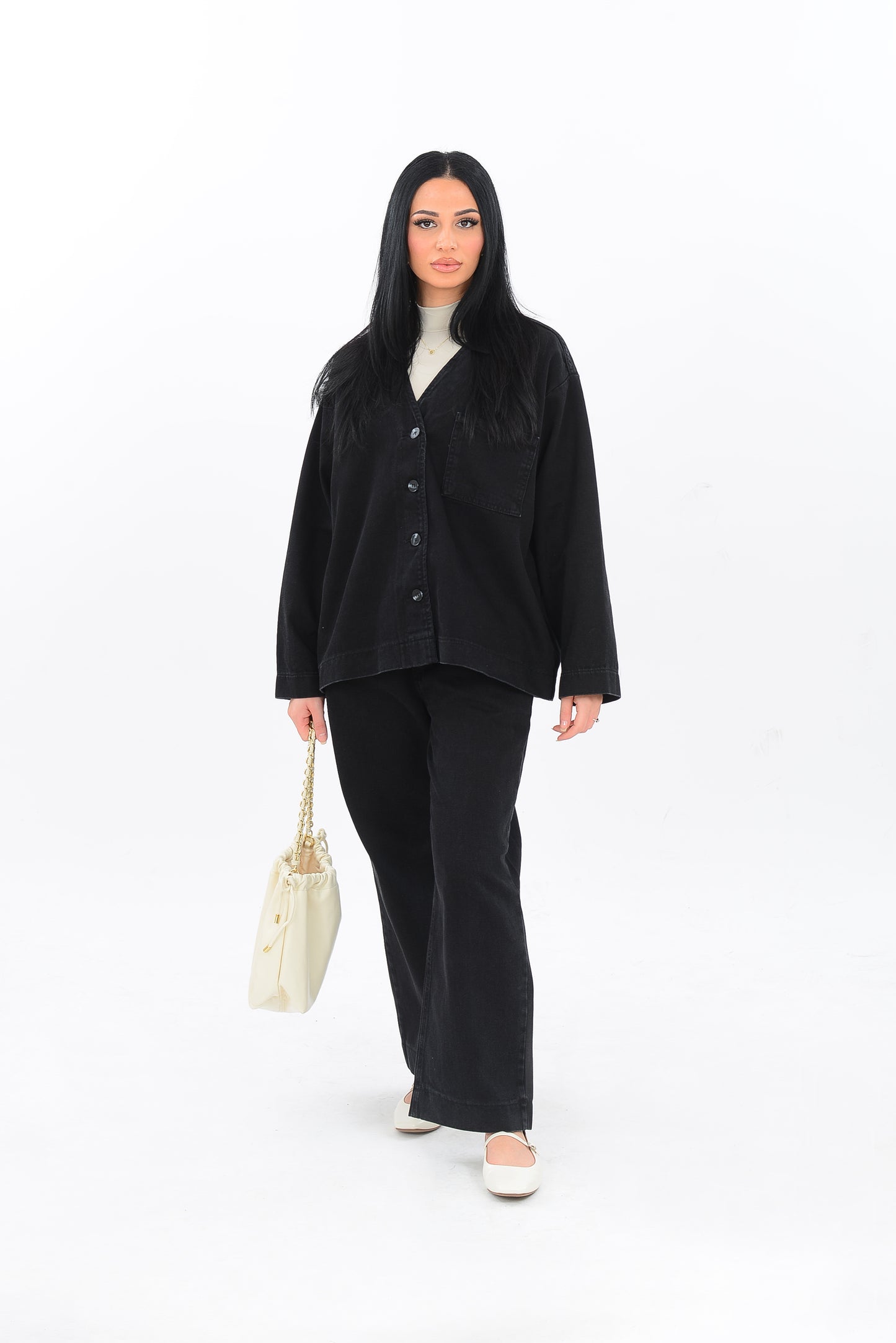 Zweiteiler - Jeans in Schwarz