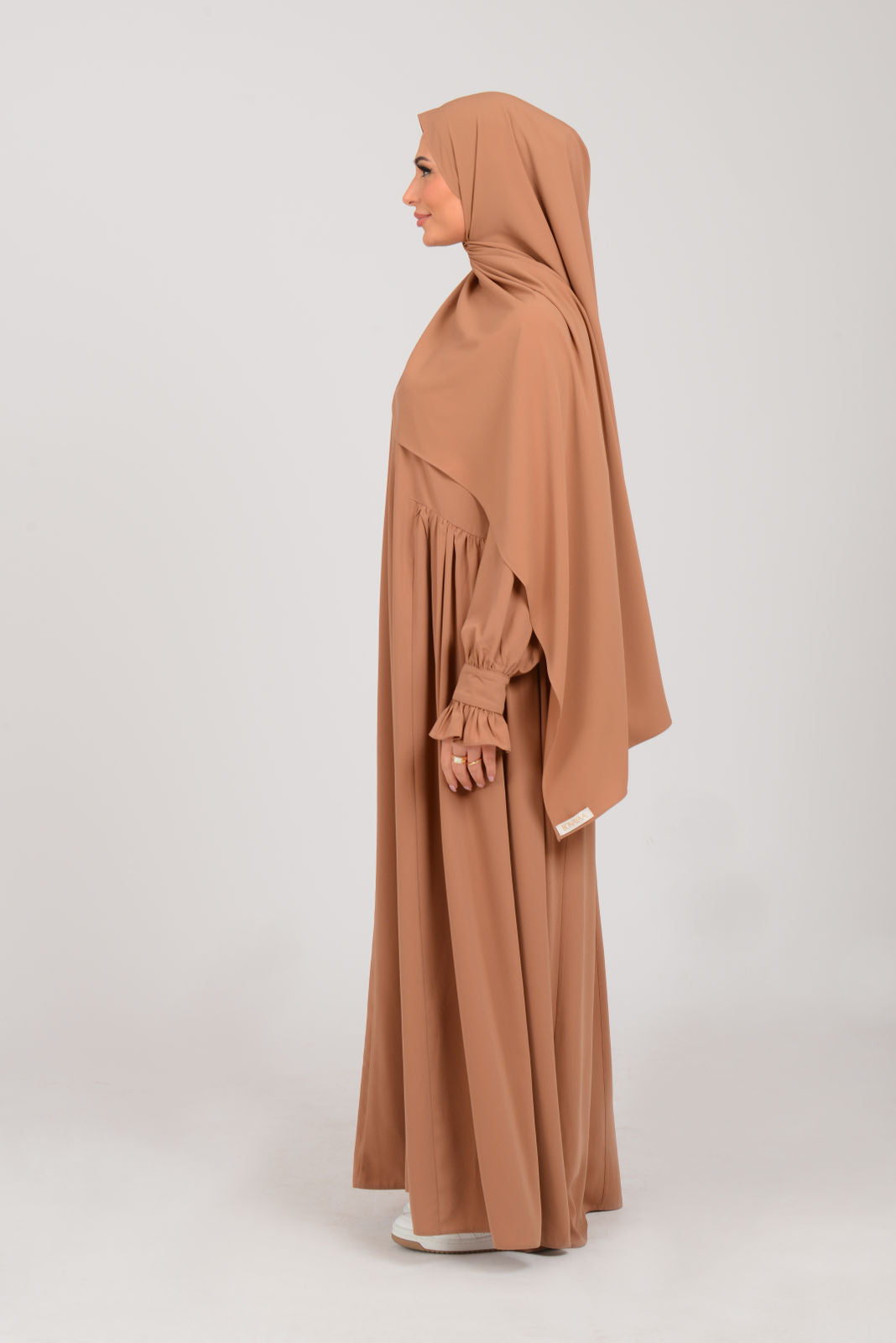 Abaya mit Schal - Dattelgold
