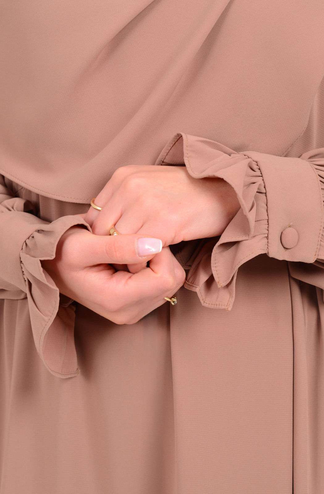 Abaya mit Khimar - Sandelholzbraun