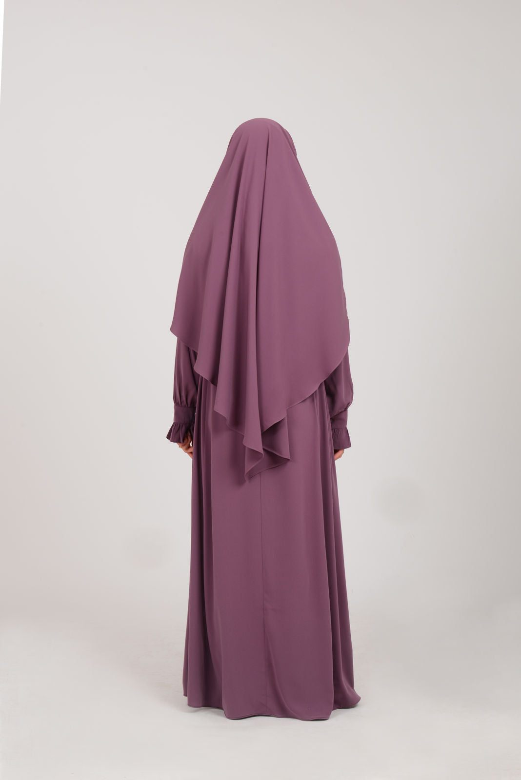 Abaya mit Khimar - Beerenrot