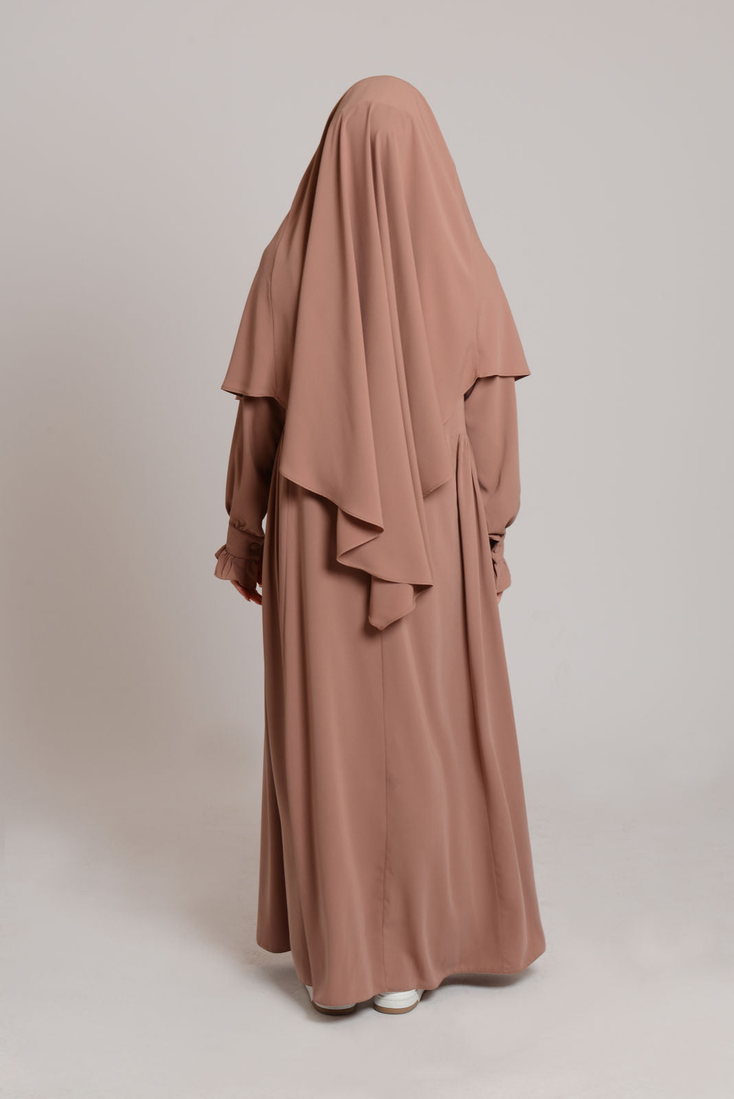 Abaya mit Khimar - Sandelholzbraun