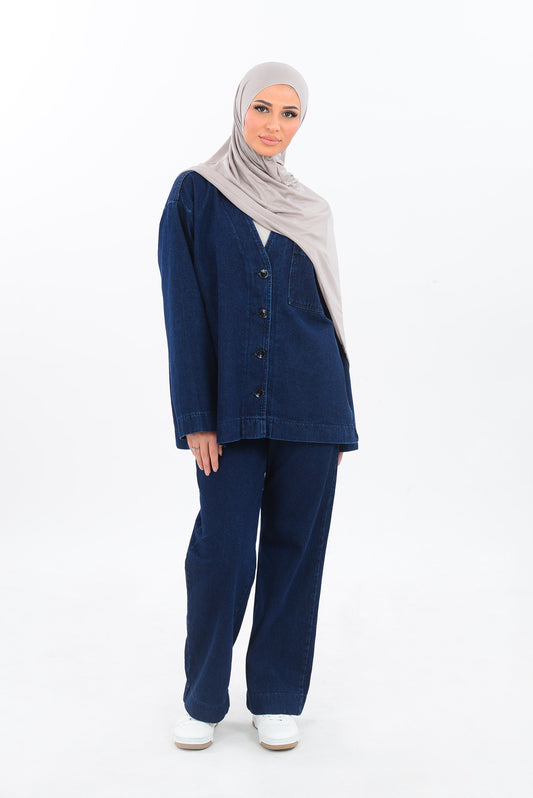 Zweiteiler - Jeans in Blau