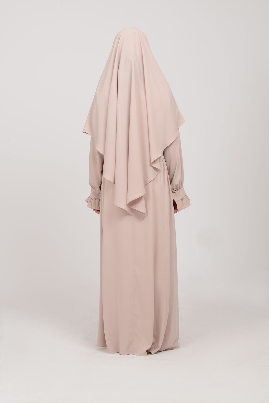 Abaya mit Khimar - Moonbeige