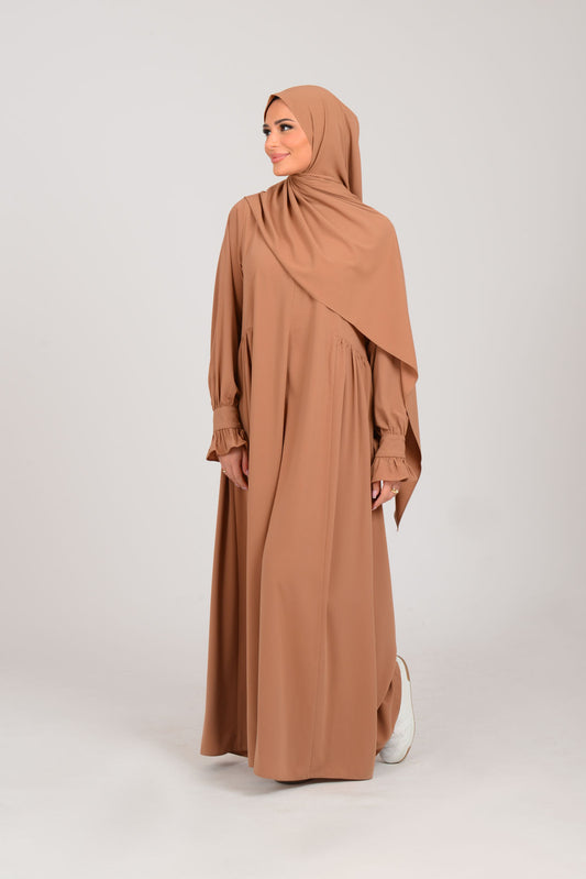 Abaya mit Schal - Dattelgold