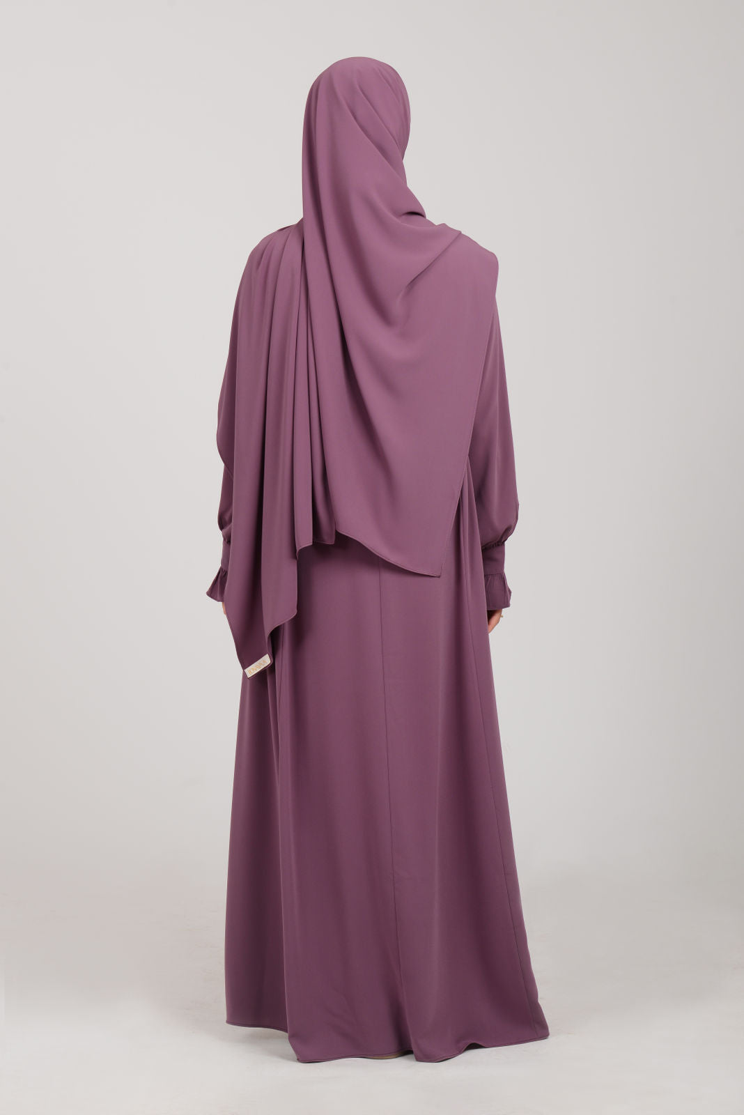 Abaya mit Schal - Beerenrot