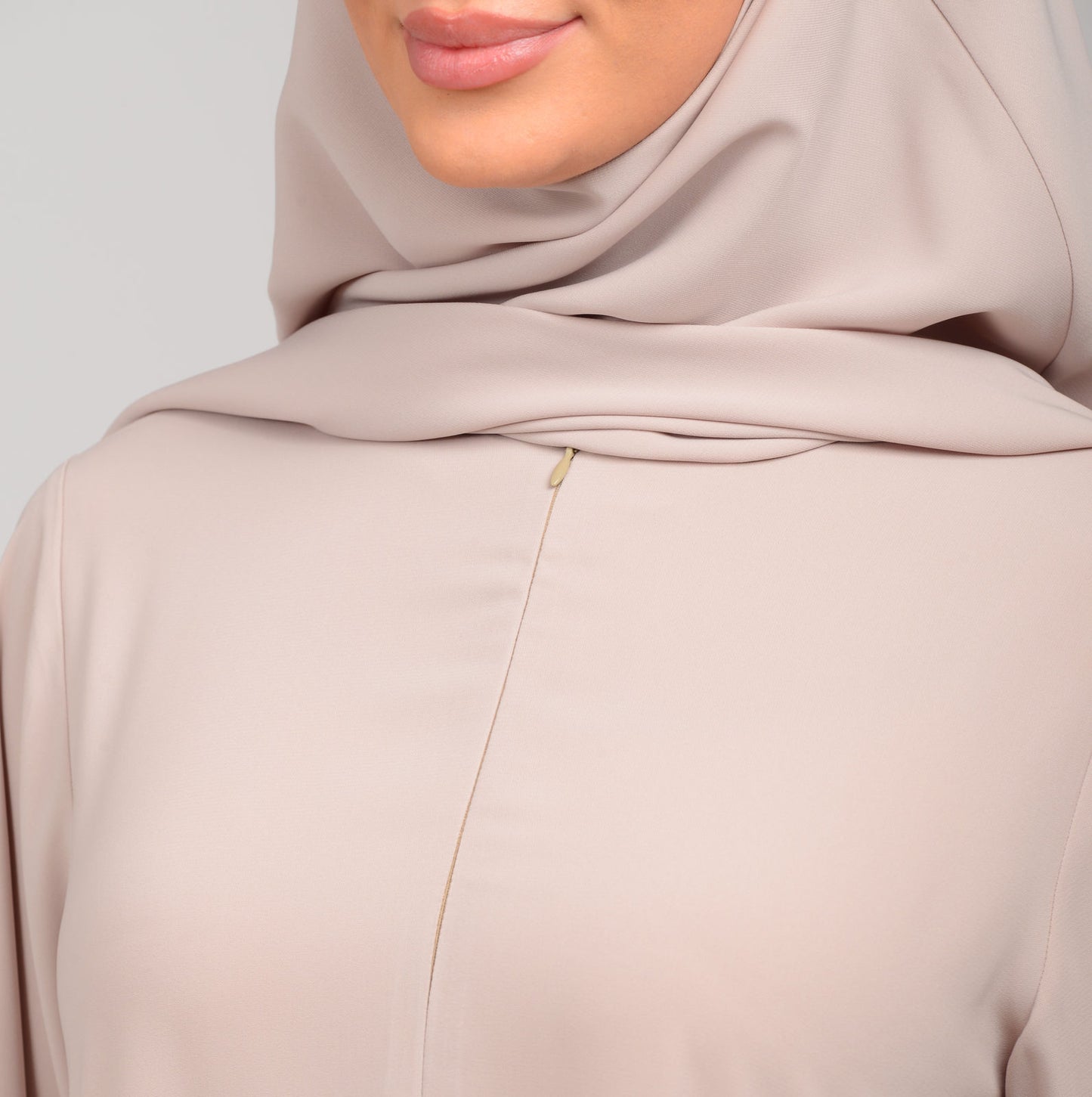 Abaya mit Khimar - Moonbeige