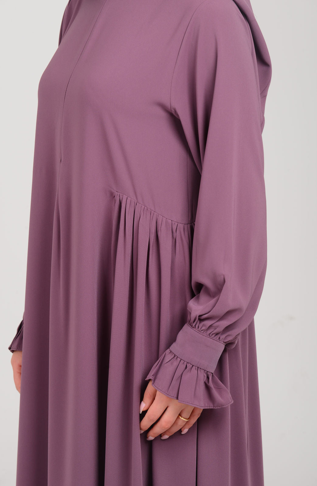 Abaya mit Khimar - Beerenrot